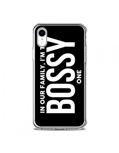 Coque iPhone XR In our family i'm the Bossy one - Jonathan Perez