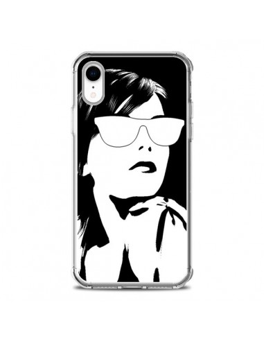 Coque iPhone XR Fille Lunettes Blanches - Jonathan Perez