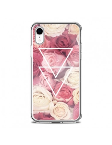 Coque iPhone XR Roses Triangles Fleurs - Jonathan Perez