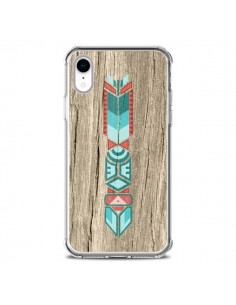 Coque iPhone XR Totem Tribal Azteque Bois Wood - Jonathan...