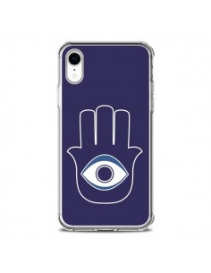 Coque iPhone XR Main de Fatma Oeil Bleu - Laetitia