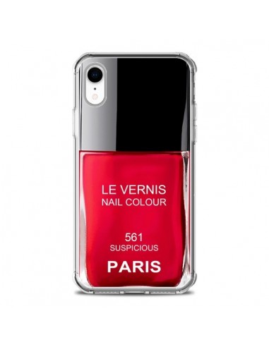 Coque iPhone XR Vernis Paris Suspicious Rouge - Laetitia