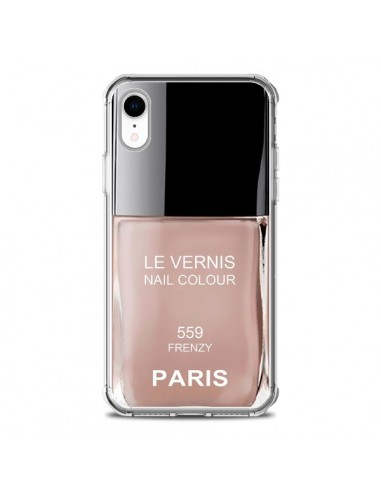 Coque iPhone XR Vernis Paris Frenzy Beige - Laetitia