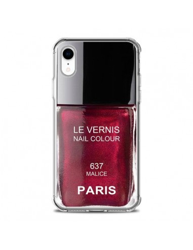 Coque iPhone XR Vernis Paris Malice Violet - Laetitia