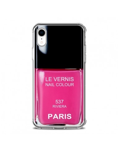 Coque iPhone XR Vernis Paris Riviera Rose - Laetitia