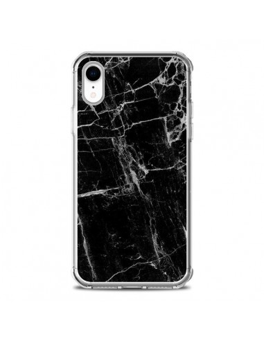 Coque iPhone XR Marbre Marble Noir Black - Laetitia