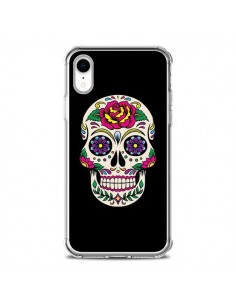 Coque iPhone XR Tête de Mort Mexicaine Multicolore Noir -...