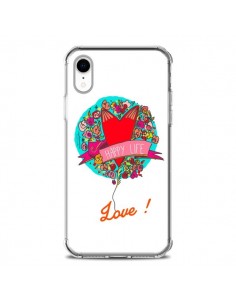 Coque iPhone XR Love Happy Life - Leellouebrigitte