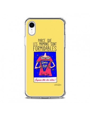 Coque iPhone XR Parce que les mamans sont formidables Fête des Mères - Leellouebrigitte