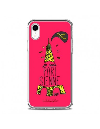 Coque iPhone XR Je suis Parisienne La Tour Eiffel Rose - Leellouebrigitte