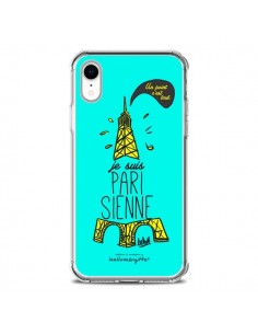 Coque iPhone XR Je suis Parisienne La Tour Eiffel Bleu -...
