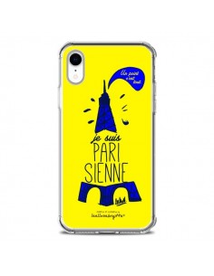 Coque iPhone XR Je suis Parisienne La Tour Eiffel Jaune -...