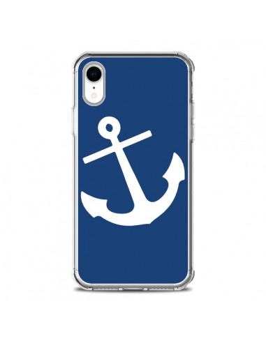 Coque iPhone XR Ancre Navire Navy Blue Anchor - Mary Nesrala