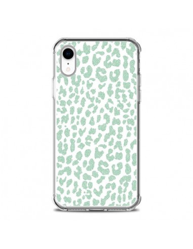 Coque iPhone XR Leopard Menthe Mint - Mary Nesrala