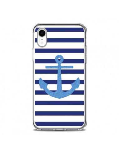 Coque iPhone XR Ancre Voile Marin Navy Blue - Mary Nesrala