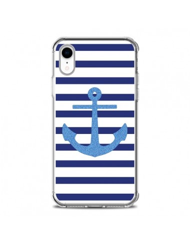 Coque iPhone XR Ancre Voile Marin Navy Blue - Mary Nesrala