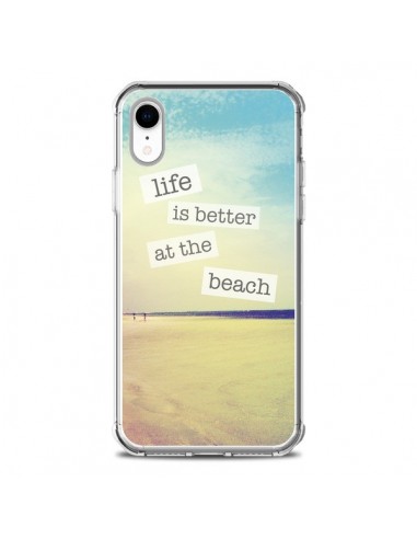 Coque iPhone XR Life is better at the beach Ete Summer Plage - Mary Nesrala