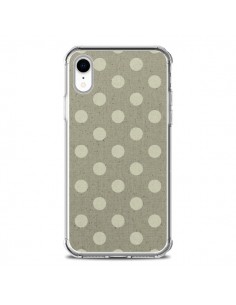 Coque iPhone XR Pois Polka Camel - Mary Nesrala
