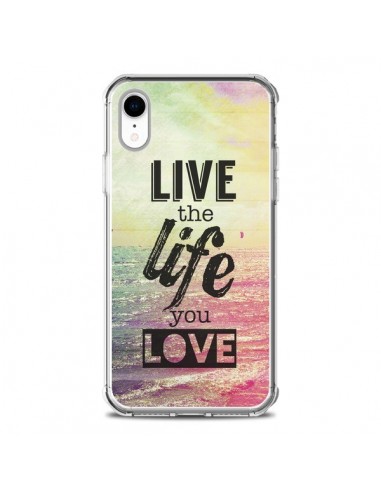 Coque iPhone XR Live the Life you Love, Vis la Vie que tu Aimes - Mary Nesrala