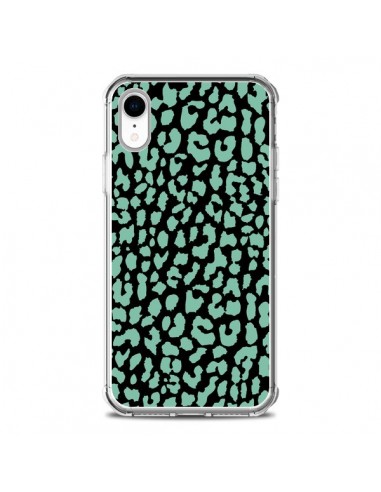 Coque iPhone XR Leopard Mint Vert - Mary Nesrala