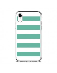 Coque iPhone XR Bandes Mint Vert - Mary Nesrala