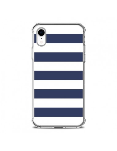 Coque iPhone XR Bandes Marinières Bleu Blanc Gaultier - Mary Nesrala