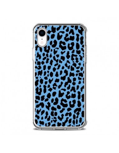 Coque iPhone XR Leopard Bleu Neon - Mary Nesrala