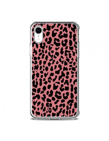 Coque iPhone XR Leopard Corail Neon - Mary Nesrala