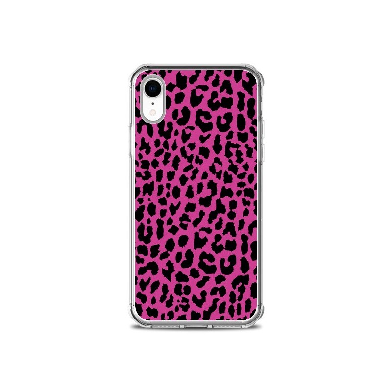 Coque iPhone XR Leopard Rose Pink Neon - Mary Nesrala