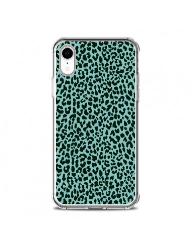 Coque iPhone XR Leopard Turquoise Neon - Mary Nesrala