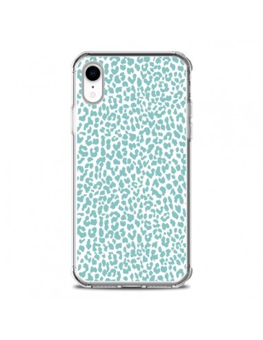 Coque iPhone XR Leopard Turquoise - Mary Nesrala