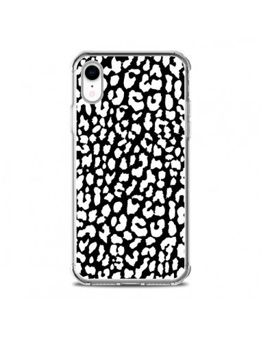 Coque iPhone XR Leopard Noir et Blanc - Mary Nesrala