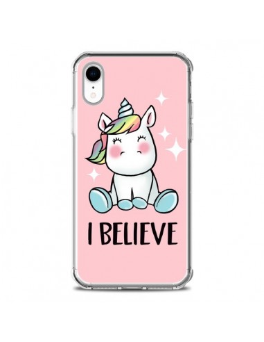 Coque iPhone XR Licorne I Believe - Maryline Cazenave