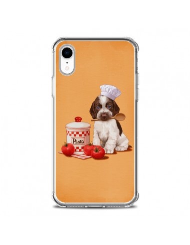 Coque iPhone XR Chien Dog Pates Pasta Cuisinier - Maryline Cazenave