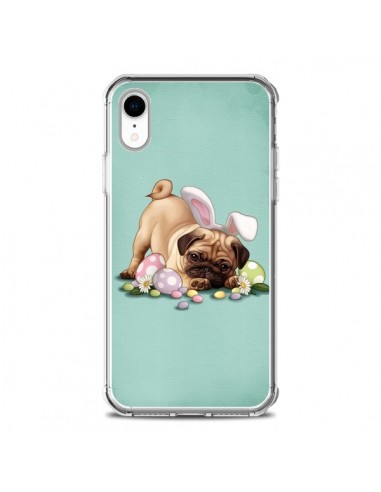 Coque iPhone XR Chien Dog Rabbit Lapin Pâques Easter - Maryline Cazenave