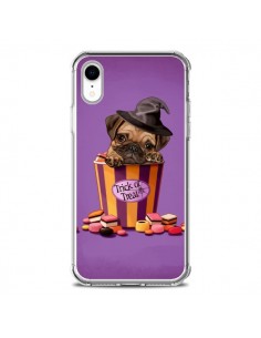 Coque iPhone XR Chien Dog Halloween Sorciere Bonbon -...