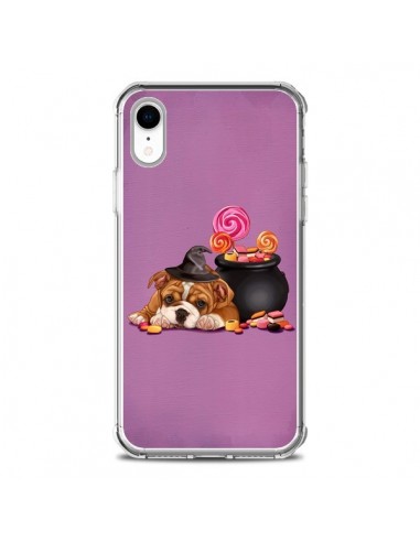 Coque iPhone XR Chien Dog Halloween Sorciere Chaudron Bonbon - Maryline Cazenave