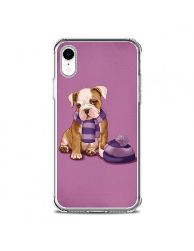 Coque iPhone XR Chien Dog Echarpe Bonnet Froid Hiver - Maryline Cazenave