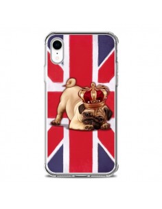 Coque iPhone XR Chien Dog Anglais UK British Queen King...