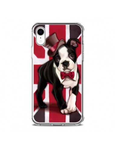 Coque iPhone XR Chien Dog Anglais UK British Gentleman - Maryline Cazenave