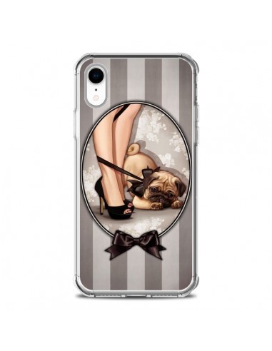 Coque iPhone XR Lady Noir Noeud Papillon Chien Dog Luxe - Maryline Cazenave