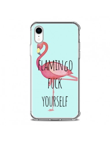 Coque iPhone XR Flamingo Fuck Yourself - Maryline Cazenave