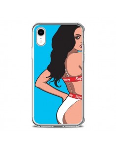 Coque iPhone XR Pop Art Femme Bleu - Mikadololo