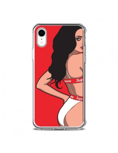 Coque iPhone XR Pop Art Femme Rouge - Mikadololo