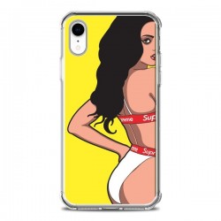 Coque iPhone XR Pop Art Femme Jaune - Mikadololo