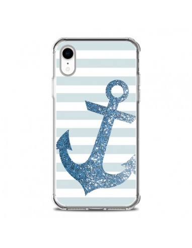 Coque iPhone XR Ancre Bleu Navire - Monica Martinez