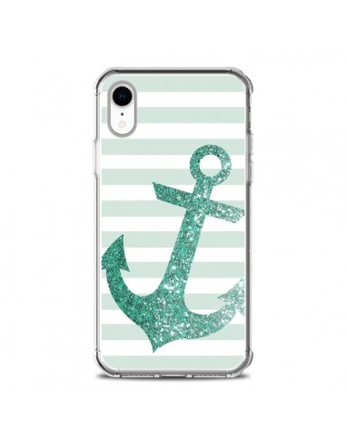 Coque iPhone XR Ancre Vert Navire - Monica Martinez