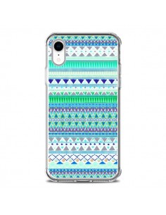 Coque iPhone XR Chenoa Bleu Azteque - Monica Martinez
