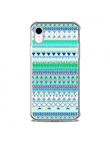 Coque iPhone XR Chenoa Bleu Azteque - Monica Martinez