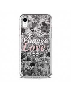Coque iPhone XR Vintage Love Noir Flower - Monica Martinez
